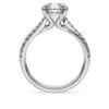 Bague solitaire Eternity avec diamants synthétiques, 2,25 ct au total, forme ronde, or blanc 14 carats Bague solitaire Eternity avec diamants synthétiques, 2,25 ct au total, forme ronde, or blanc 14 carats