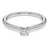 Bague solitaire Eternity avec diamants synthétiques de 0,25 ct au total, forme ronde, argent sterling Bague solitaire Eternity avec diamants synthétiques de 0,25 ct au total, forme ronde, argent sterling