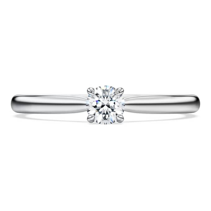 Bague solitaire Eternity avec diamants synthétiques de 0,25 ct au total, forme ronde, argent sterling Bague solitaire Eternity avec diamants synthétiques de 0,25 ct au total, forme ronde, argent sterling