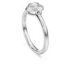 Bague solitaire Eternity avec diamants synthétiques de 0,5 ct au total, en forme de cœur, en argent sterling Bague solitaire Eternity avec diamants synthétiques de 0,5 ct au total, en forme de cœur, en argent sterling