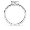Bague solitaire Eternity avec diamants synthétiques de 0,5 ct au total, en forme de cœur, en argent sterling Bague solitaire Eternity avec diamants synthétiques de 0,5 ct au total, en forme de cœur, en argent sterling