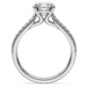 Bague solitaire Eternity avec diamants synthétiques de 1,7 ct au total, forme ronde, or blanc 14 carats Bague solitaire Eternity avec diamants synthétiques de 1,7 ct au total, forme ronde, or blanc 14 carats