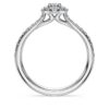 Bague solitaire « Eternity Halo » avec diamants synthétiques de 0,45 ct au total, forme ronde, argent sterling Bague solitaire « Eternity Halo » avec diamants synthétiques de 0,45 ct au total, forme ronde, argent sterling