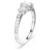 Bague Stilla Attract, taille ronde, blanche, finition argentée Bague Stilla Attract, taille ronde, blanche, finition argentée