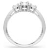 Bague Stilla Attract, taille ronde, blanche, finition argentée Bague Stilla Attract, taille ronde, blanche, finition argentée