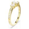 Bague Stilla Attract, taille ronde, blanche, plaquée or