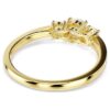 Bague Stilla Attract, taille ronde, blanche, plaquée or