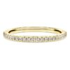 Bague éternité avec diamants synthétiques de 0,2 ct au total, forme ronde, or jaune 14 carats Bague éternité avec diamants synthétiques de 0,2 ct au total, forme ronde, or jaune 14 carats