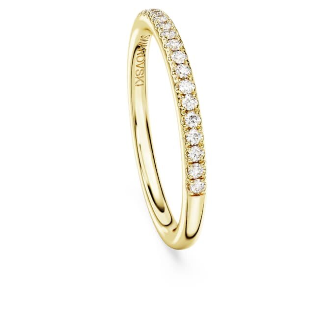 Bague éternité avec diamants synthétiques de 0,2 ct au total, forme ronde, or jaune 14 carats Bague éternité avec diamants synthétiques de 0,2 ct au total, forme ronde, or jaune 14 carats