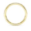 Bague éternité avec diamants synthétiques de 0,2 ct au total, forme ronde, or jaune 14 carats Bague éternité avec diamants synthétiques de 0,2 ct au total, forme ronde, or jaune 14 carats