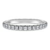 Bague éternité avec diamants synthétiques de 0,4 ct au total, forme ronde, or blanc 14 carats Bague éternité avec diamants synthétiques de 0,4 ct au total, forme ronde, or blanc 14 carats