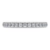 Bague éternité avec diamants synthétiques de 0,4 ct au total, forme ronde, or blanc 14 carats Bague éternité avec diamants synthétiques de 0,4 ct au total, forme ronde, or blanc 14 carats