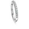 Bague éternité avec diamants synthétiques de 0,4 ct au total, forme ronde, or blanc 14 carats Bague éternité avec diamants synthétiques de 0,4 ct au total, forme ronde, or blanc 14 carats