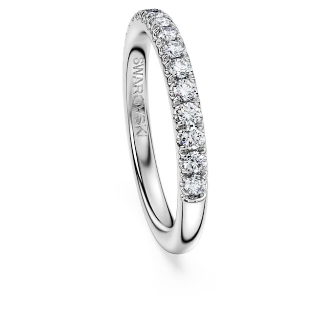 Bague éternité avec diamants synthétiques de 0,4 ct au total, forme ronde, or blanc 14 carats Bague éternité avec diamants synthétiques de 0,4 ct au total, forme ronde, or blanc 14 carats