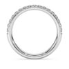 Bague éternité avec diamants synthétiques de 0,4 ct au total, forme ronde, or blanc 14 carats Bague éternité avec diamants synthétiques de 0,4 ct au total, forme ronde, or blanc 14 carats