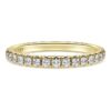 Bague éternité avec diamants synthétiques de 0,4 ct au total, forme ronde, or jaune 14 carats Bague éternité avec diamants synthétiques de 0,4 ct au total, forme ronde, or jaune 14 carats