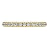 Bague éternité avec diamants synthétiques de 0,4 ct au total, forme ronde, or jaune 14 carats Bague éternité avec diamants synthétiques de 0,4 ct au total, forme ronde, or jaune 14 carats