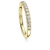 Bague éternité avec diamants synthétiques de 0,4 ct au total, forme ronde, or jaune 14 carats Bague éternité avec diamants synthétiques de 0,4 ct au total, forme ronde, or jaune 14 carats