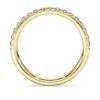 Bague éternité avec diamants synthétiques de 0,4 ct au total, forme ronde, or jaune 14 carats Bague éternité avec diamants synthétiques de 0,4 ct au total, forme ronde, or jaune 14 carats