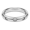 Bague éternité avec diamants synthétiques de 0,5 ct au total, forme ronde, or blanc 14 carats Bague éternité avec diamants synthétiques de 0,5 ct au total, forme ronde, or blanc 14 carats