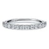 Bague éternité avec diamants synthétiques de 0,5 ct au total, forme ronde, or blanc 14 carats Bague éternité avec diamants synthétiques de 0,5 ct au total, forme ronde, or blanc 14 carats
