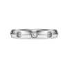Bague éternité avec diamants synthétiques de 0,5 ct au total, forme ronde, or blanc 14 carats Bague éternité avec diamants synthétiques de 0,5 ct au total, forme ronde, or blanc 14 carats