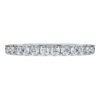 Bague éternité avec diamants synthétiques de 0,5 ct au total, forme ronde, or blanc 14 carats Bague éternité avec diamants synthétiques de 0,5 ct au total, forme ronde, or blanc 14 carats