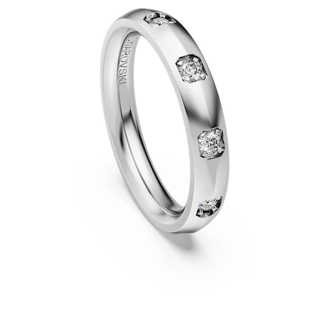 Bague éternité avec diamants synthétiques de 0,5 ct au total, forme ronde, or blanc 14 carats Bague éternité avec diamants synthétiques de 0,5 ct au total, forme ronde, or blanc 14 carats