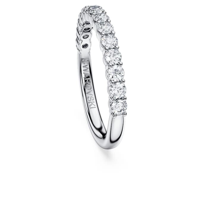 Bague éternité avec diamants synthétiques de 0,5 ct au total, forme ronde, or blanc 14 carats Bague éternité avec diamants synthétiques de 0,5 ct au total, forme ronde, or blanc 14 carats
