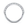 Bague éternité avec diamants synthétiques de 0,5 ct au total, forme ronde, or blanc 14 carats Bague éternité avec diamants synthétiques de 0,5 ct au total, forme ronde, or blanc 14 carats