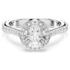Bague Una Angelic, taille ronde, blanche, finition argentée Bague Una Angelic, taille ronde, blanche, finition argentée