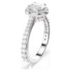 Bague Una Angelic, taille ronde, blanche, finition argentée Bague Una Angelic, taille ronde, blanche, finition argentée