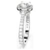 Bague Una Angelic, taille ronde, blanche, finition argentée Bague Una Angelic, taille ronde, blanche, finition argentée