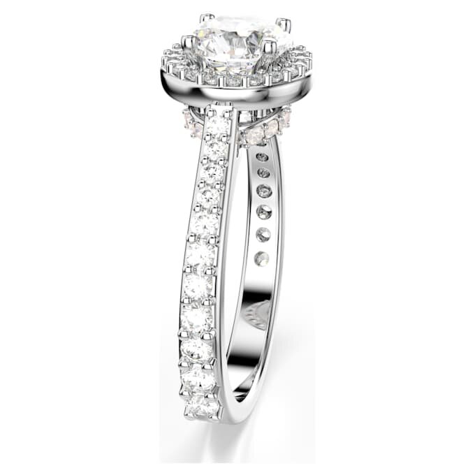 Bague Una Angelic, taille ronde, blanche, finition argentée Bague Una Angelic, taille ronde, blanche, finition argentée