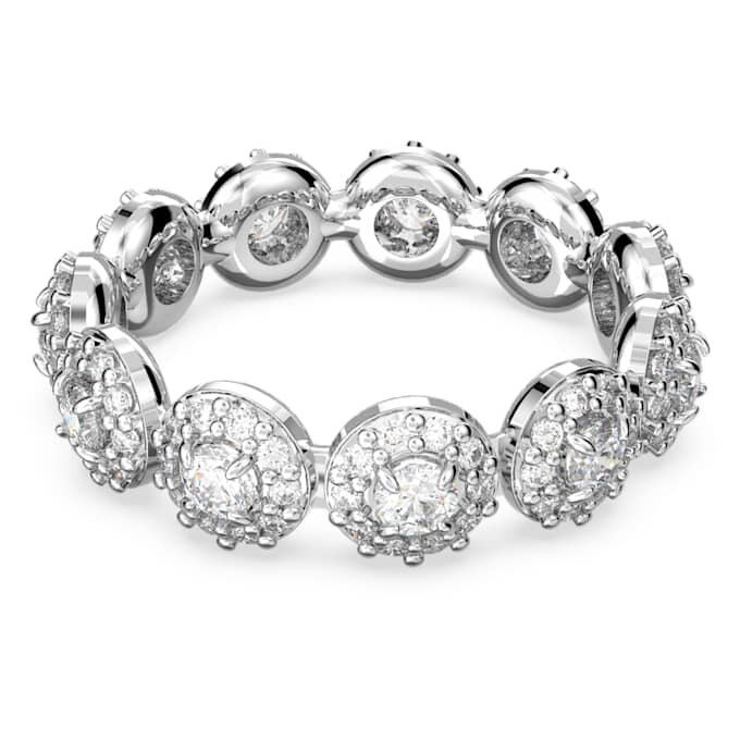 Bague Una Angelic, taille ronde, blanche, plaquée rhodium Bague Una Angelic, taille ronde, blanche, plaquée rhodium