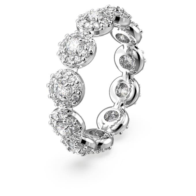 Bague Una Angelic, taille ronde, blanche, plaquée rhodium Bague Una Angelic, taille ronde, blanche, plaquée rhodium