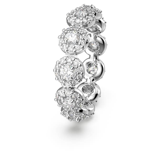Bague Una Angelic, taille ronde, blanche, plaquée rhodium Bague Una Angelic, taille ronde, blanche, plaquée rhodium