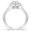 Bague Una au motif angélique, tailles variées, cœur, blanche, plaquée rhodium Bague Una au motif angélique, tailles variées, cœur, blanche, plaquée rhodium