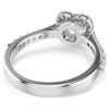 Bague Una au motif angélique, tailles variées, cœur, blanche, plaquée rhodium Bague Una au motif angélique, tailles variées, cœur, blanche, plaquée rhodium