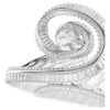 Barrette Ariana Grande X Swarovski, taille baguette, blanche, plaquée rhodium Barrette Ariana Grande X Swarovski, taille baguette, blanche, plaquée rhodium