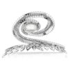Barrette Ariana Grande X Swarovski, taille baguette, blanche, plaquée rhodium Barrette Ariana Grande X Swarovski, taille baguette, blanche, plaquée rhodium