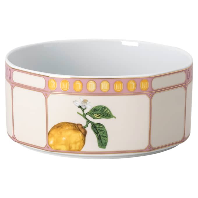 Bol Idyllia en porcelaine, motif imprimé en cristal, citron, petit, multicolore Bol Idyllia en porcelaine, motif imprimé en cristal, citron, petit, multicolore