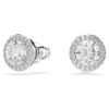 Boucles d’oreilles Angelic, taille ronde, pavé, blancs, plaqués rhodium Boucles d’oreilles Angelic, taille ronde, pavé, blancs, plaqués rhodium