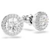 Boucles d’oreilles Angelic, taille ronde, pavé, blancs, plaqués rhodium Boucles d’oreilles Angelic, taille ronde, pavé, blancs, plaqués rhodium