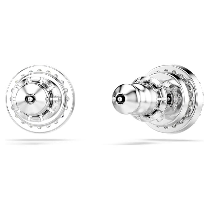 Boucles d’oreilles Angelic, taille ronde, pavé, blancs, plaqués rhodium Boucles d’oreilles Angelic, taille ronde, pavé, blancs, plaqués rhodium