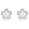 Boucles d’oreilles Ariana Grande X Swarovski : perle de cristal, taille ronde, fleur, blanc, plaqué rhodium Boucles d’oreilles Ariana Grande X Swarovski : perle de cristal, taille ronde, fleur, blanc, plaqué rhodium