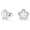 Boucles d’oreilles Ariana Grande X Swarovski : perle de cristal, taille ronde, fleur, blanc, plaqué rhodium Boucles d’oreilles Ariana Grande X Swarovski : perle de cristal, taille ronde, fleur, blanc, plaqué rhodium