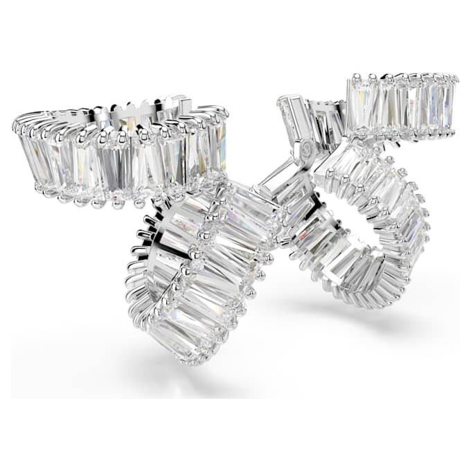 Boucles d’oreilles Ariana Grande X Swarovski, taille baguette, blanches, plaquées rhodium Boucles d’oreilles Ariana Grande X Swarovski, taille baguette, blanches, plaquées rhodium