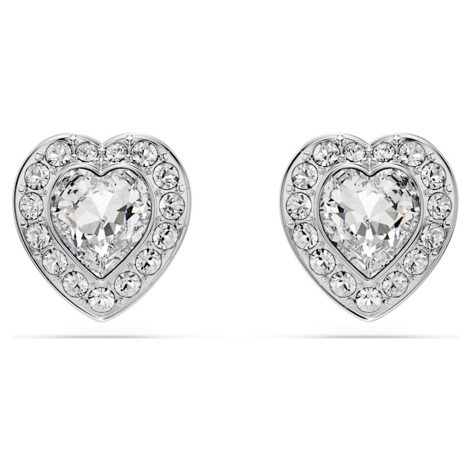 Boucles d’oreilles Ariana Grande X Swarovski, tailles variées, cœur, blanc, plaqué rhodium Boucles d’oreilles Ariana Grande X Swarovski, tailles variées, cœur, blanc, plaqué rhodium
