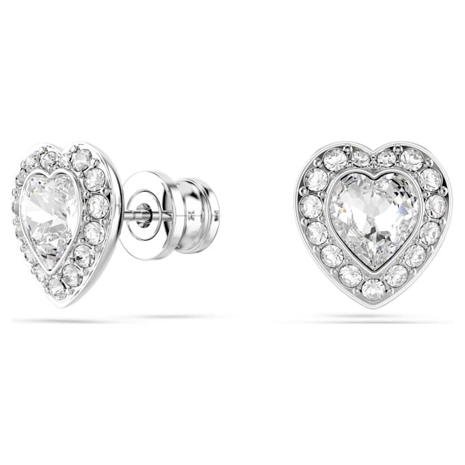 Boucles d’oreilles Ariana Grande X Swarovski, tailles variées, cœur, blanc, plaqué rhodium Boucles d’oreilles Ariana Grande X Swarovski, tailles variées, cœur, blanc, plaqué rhodium